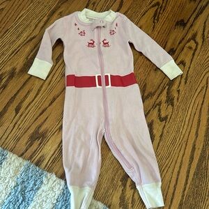 Hanna andersson elf pink pj 6-12m
